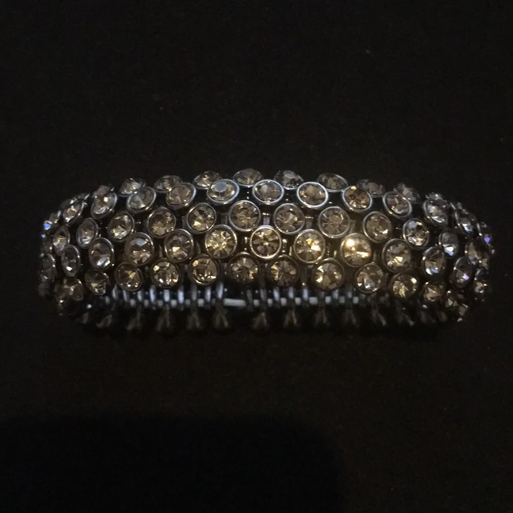 JCrew Gunmetal Crystal Bracelet